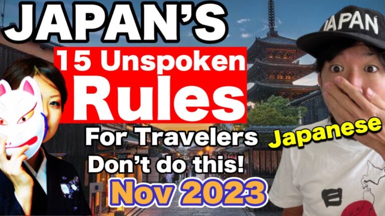 JAPAN'S UNSPOKEN RULES  | 15 You Need to Know Before Traveling!  | Travel Guide for November 2023